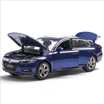 1: 32 Honda accord model de masina Aliaj de simulare pe Model de masina Acusto optic reveni vigoare Accesorii auto pentru Copii Jucarii auto Albastru