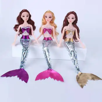 1/6 BJD Haine Papusa Sirena Rochie Pentru Barbie Haine Sutien Fusta coadă de pește Rochii Costume de baie 11.5