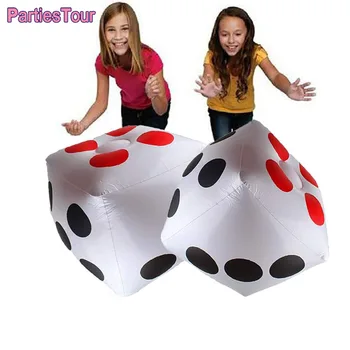 1 buc 30cm Jumbo Gonflabile Zaruri Joc de Băut Jucărie Tema Casino Party Decor Carti de Joc PVC Zaruri în aer liber Largă Jocul Petrecere la Piscina