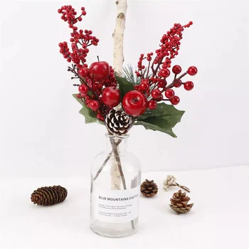 1 buc Artificială a Plantelor cu Boabe de Crăciun de Decorare DIY de Crăciun Coroană de flori de Nunta Consumabile Partid Cameră Decor Acasă Accesorii de Anul Nou