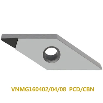 1 buc VNMG160404 VNMG160402 VNMG160408 PCD CBN Insertii de Înaltă duritate de diamant lama Strung CNC cutter Instrument pentru SVJCR titular