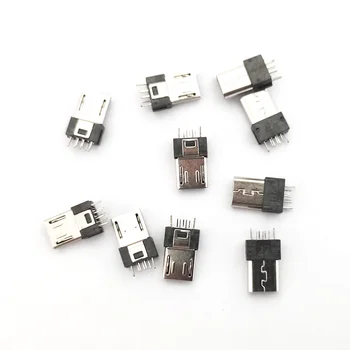 10 Buc/lot Micro USB 5 Pini de sex Masculin Conectori USB Verticale Jack Coada de sex Masculin Plug Sockect Electric Terminale 5V 1.5 a