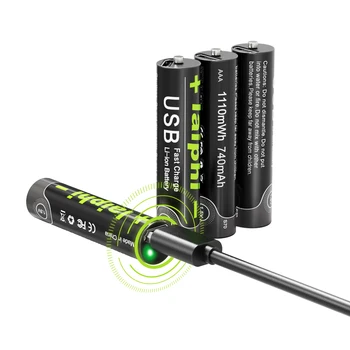 100% 1110MWH AAA1.5v USB de încărcare rapidă baterie cu litiu metru de glucoza din sange mouse-ul fără fir control de la distanță jucărie electrică