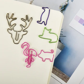 10buc Desene animate pline de culoare de Animale Agrafe de Birou Bookmark Document Binder Clip DIY Foto Album Foto Titularul Clip Agrafă de Hârtie
