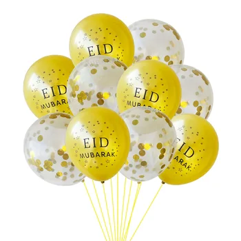 10buc Eid Mubarak Baloane, Confetti, Baloane Islamic Decor Ramadan Fericit Musulman Festivalul de Decor Ramadan consumabile