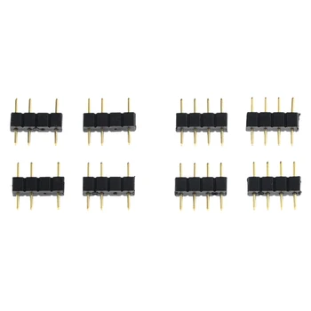 10BUC LED Conector Adaptor 3Pin 4Pin Ac Tip Masculin Dublu Conector Pentru RGB 3528 5050 Led Strip Lumina