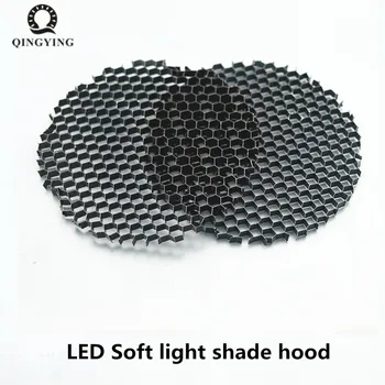 10buc/lot LED lumina Moale nuanta capota corp de iluminat reflector rotund fagure de miere mesh cover negru anti-glare anti-orbitor de lumină aluminiu