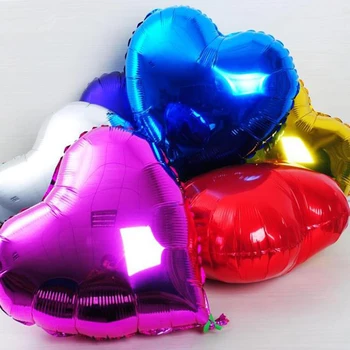 10buc / loturi în formă de Inimă Nouă 23.6 inch pentagrama aluminiu baloane petrecere de ziua decor baloane etanșare Automată en-gros