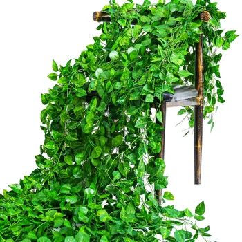 12pc 2M Plante Artificiale Iederă Cățărătoare cu Frunze Verzi Home Decor de Flori False DIY Agățat de Nunta Ghirlanda Petrecere Decoratiuni de Gradina