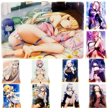 12Stks/set de Drăguț Kawaii Carte Fata Sexy Desene animate Anime Caracter ACG Colecție de Card Flash Card Card de Amestecat