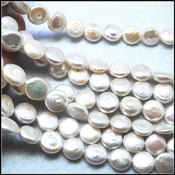 16pcs liber de perle naturale de cultură de apă dulce pearl monedă forma, dimensiune 12mm rotund diy margele constatările pentru femei brățări face