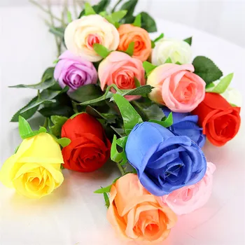 1buc Transport Gratuit de trandafir Proaspete Flori Artificiale de mătase Real a crescut de Flori decoratiuni pentru Petrecerea de Nunta sau Ziua de nastere 9 culoare