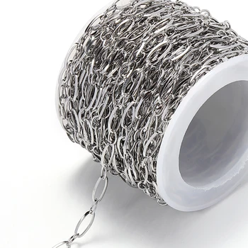 1meter Colier Lanț pentru a Face Bijuterii din Oțel Inoxidabil, de formă Ovală Corneliu Cablu Vrac Lanț de Link-ul DIY Bratara Accesorii, Consumabile