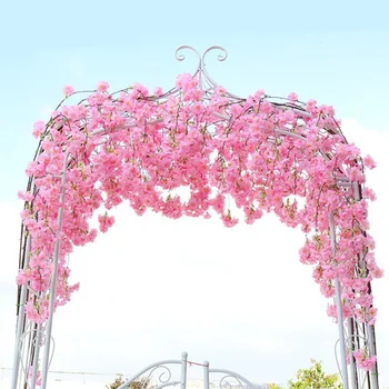2.3 M Artificiale Flori de Cires Floare de Nunta Ghirlandă de Iederă Decor Fals Mătase Flori de Viță de vie pentru Petrecerea Arc Decor Acasă String