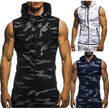 2020 Nou Mens Vesta Camuflaj Primavara-Vara Militare Hanorac cu Mâneci Tricou Masculin Brand de Moda de Îmbrăcăminte sport cu fermoar de Funcționare
