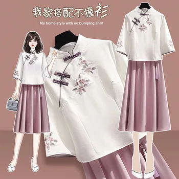 2021 Femei de Îmbrăcăminte Tradițională Chineză Creative de top, fusta Set Clubul de Vacanță Petrecere Noua Moda Casual, Doamnelor Haine Stil Retro