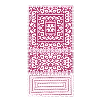 2021 Tăiere De Metal Moare Pătrat Z Fold Card Forma Moare Diferite De Carduri Lama Stantare Mucegai Serie Hârtie Album Cuțit Ambarcațiune Moare