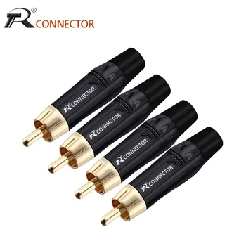 20buc RCA Conector de Înaltă calitate de placare cu aur audio adapter black&red coadă difuzor mufă pentru Cablu 7MM