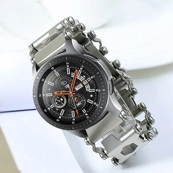 22 mm Multifuncțional din metal curea pentru Samsung Galaxy watch 3/Huawei watch 3/Amazfit GTR sport în aer liber curea pentru Ceas Huawei GT2