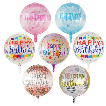 22inch 4D la mulți ani Lumină de Film de aluminiu-film Balon de partid celebrare decorate INS fundal plutitoare din aluminiu-film mingea