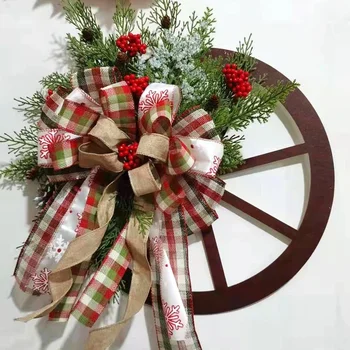30cm Crăciun Con de Pin Ghirlanda Agățat Ușă din Lemn Ruleta Coroane de flori Decor de Crăciun Pentru Acasă de Anul Nou 2022 Navidad