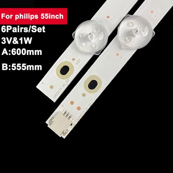 3V TV LED Backlight Benzi Pentru Philips 55inch 55PUS7303 55PUS6703 55PUS6162 55PUS6262 55PUS6753 55PUS6412 LED Light Bar