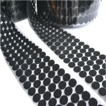 50Pairs lipici Nylon negru Autocolant Adeziv puternic Cârlig și Buclă autoadezive Rotunde utilizarea acasă Cortina de fixare