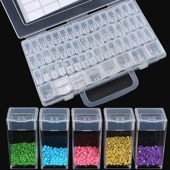 56/32 Celule de Depozitare din Plastic Cutie Autocolante Pâlnie Seturi de Diamant Pictura Broderie Accesorii Instrumente de Box Container Titular