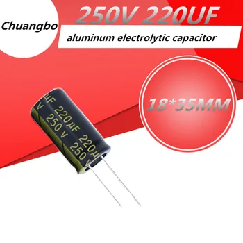 5pcs Higt calitate 250V220UF 250V 220UF 18*35 low ESR/impedanță înaltă frecvență de aluminiu electrolitic condensator