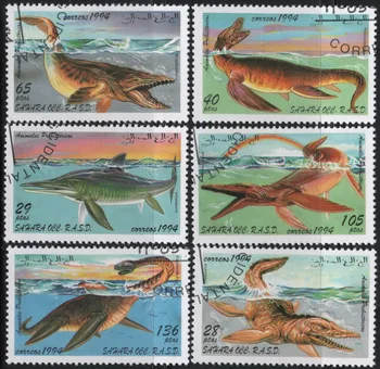 6Pcs/Set Sahara Timbre Poștale 1994 Dinozauri Preistorici Folosit Post Marcate cu Timbre Poștale pentru Colectarea