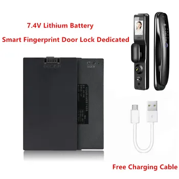 7.4 V Litiu Polimer Inteligent de Blocare a Ușii Bateriei 3.2/4.2/5Ah pentru Xiaomi Bosch Panasonic Smart Amprentă de Blocare a Ușii Trimite Cablu de Încărcare