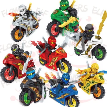 8-12-16-24 Ninja Motocicleta Aripi De Aur Lloyd Vasile Bloc Ninja Showdown Luptă Schelet Armă De Curse Anime-Ul Japonez De Filme