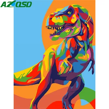 AZQSD Diamant Broderie Plină de Afișare Animal Diamant Pictura Dinozaur Handmade, Decor Acasă Acul Imagine De Pietre