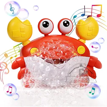 Baby Jucarii de Baie cu Bule Mașină de Crabi Broasca Muzica Copii Baie Jucarie Baie Săpun Automat Bubble Maker Baie pentru Copii Jucării pentru Copii