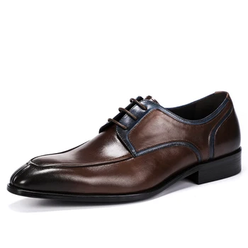 barbati pantofi din piele lucrate manual, dantelă sus subliniat toe italian de designer vestimentar masculin pantofi dropship