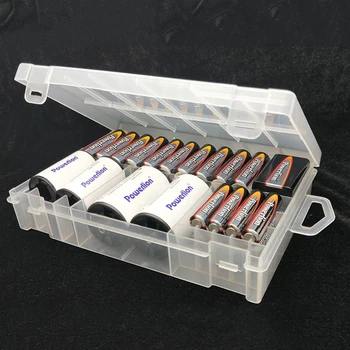 Bateriei cutie de Depozitare din Plastic Transparent Suport Baterie de Caz Magazin Organizator Greu Cutie Container pentru AA/AAA/9V/C/D