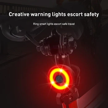 Bicicleta noua Lumina Coada de Lumină Evidenția Noapte de Echitatie de Siguranță Avertisment Coada de Lumină de Frână Lumină Puternică Creative Lumina intermitent 400 Lm