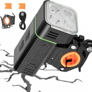 Biciclete Faruri 4 LED-uri USB Reîncărcabilă Lumina din Față Impermeabil 5000mAh 1800 Lumen Lumina Cap Pentru Ciclism Biciclete Accesorii