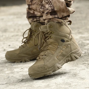 Bărbații Militare Bocanci Militari Desert Impermeabil Munca Drumeții Glezna Pantofi Barbati Outdoor De Luptă Tactice Cizme Botas Cuturno Masculinas