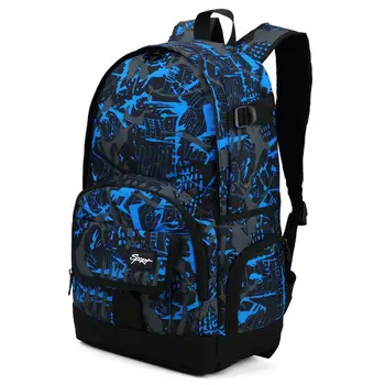 Camuflaj Albastru Carouri Stil Preppy Rucsaci pentru Școală care pleacă Midlle Colegiu de Genti Casual Daypacks în Laptop 15.6