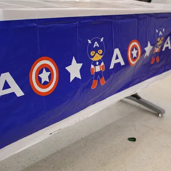 Captain America Temă Petrecere de aniversare pentru copii decor Captain America Plăci carte de invitație cupe de masă albastru paie explozie coarne