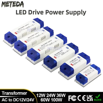 De iluminat cu Transformator 12W 24W 36W 60W 100W AC-DC12V/24V Putere de Comutare de Alimentare Convertor pentru Driver LED Strip Lumina Bec