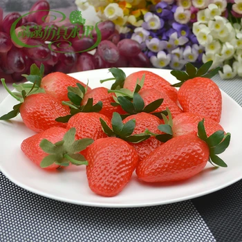 De mare artificială de căpșuni din plastic capsuni fructe false model de recuzită fotografie jucărie dulap de bucătărie de acasă decorare