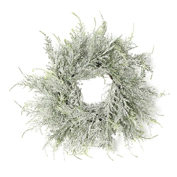 De viță de vie Cerc Coroane de flori Plante Artificiale Hinoki Chiparos coroană din Frunze de 28cm Decor de Gradina din Plastic Verde DIY Acasă Fals Inel de Iarbă