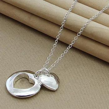 De înaltă Calitate Romantic Bijuterii Argint 925 Colier de Dragoste cu Inima Pandantiv Coliere Pentru Femei Fata de Cadou de Ziua de nastere