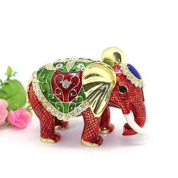 Dimensiuni Mari, Email Elefant Metalice De Lux Din Sud-Estul Asiei Elefant Acasă Birou Camera Ornamente
