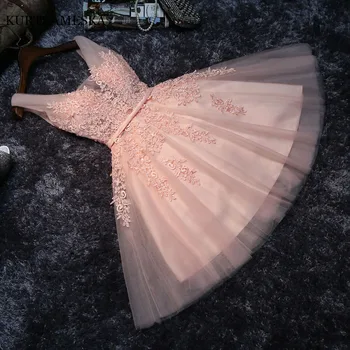 Elegant Pearl Roz Rochii de Bal pentru Femei 2022 Vara Sexy Gât de V ștrasuri din Mărgele Dantelă de Nunta Seara Invitatul de Absolvire Rochie de Petrecere
