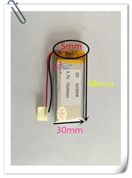 En-gros 10buc 3.7 V 750mAh 503048 Litiu-Polimer Li-Po Reincarcabil DIY Baterie Pentru Mp3 MP4 MP5 GPS PSP Vedio Joc jucarii