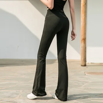 Femei De Moda De Talie Elastic Negru Ars Pantaloni Culoare Solidă Talie Mare Largi Picior Pantaloni Casual 2022 Toate-Meci Hipster Streetwear