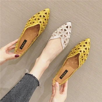 Femei Hollow Out Pantofi de Primăvară Și de Vară de Moda Noua Versiunea coreeană Versatil, Purtând Sandale pentru Femei
